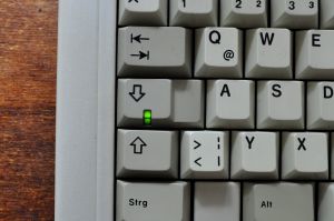 Detail Caps Lock key with LED window
