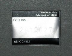 Serial number