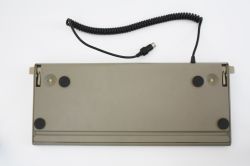 Keyboard back with rubber feet