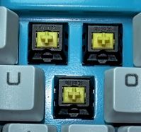 Keycaps, switches - yellow "Kailh"