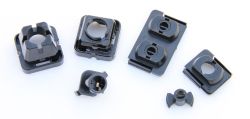 Switch housings and sliders (short-throw versions on the right).