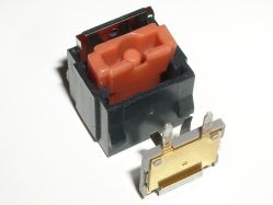 Slider orientation guide: notch side faces the switchplate