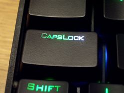 Caps lock indicator: a second LED beneath the caps lock key