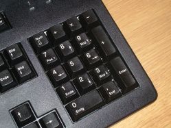 Numeric keypad cluster on a Cherry G80-3000 keyboard