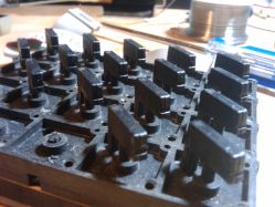 Angled top view of sliders