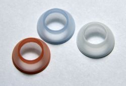 Replaceable sleeves control the actuation force. From left to right: 34 cN, 44 cN and 54 cN.