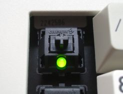 MX switch with LED fitted