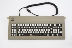 Keyboard with keycaps removed