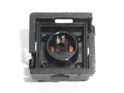 Opened, top view; notice how the contacts remain open with the slider removed