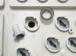 Underside detail of switch, with buckling rubber sleeve shown
