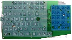 Right-hand dome sheets; note the alternative material for the numeric keypad