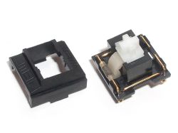 Opened, showing the single elastic segment and flexible circuit connector