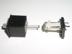 Opened, with components still in line