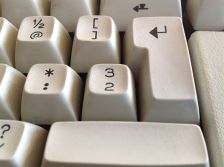 Closeup showing intact keycap texture