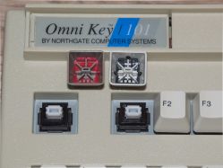 Double-shot keycaps, white clicky Alps switches