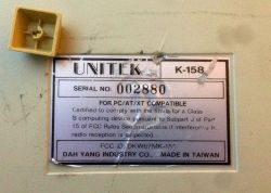 Label with damaged keycap