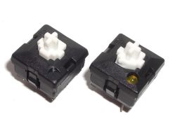 Symmetrical (diode) and asymmetrical (LED) sliders; switches viewed from the rear