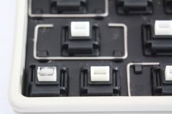 Close up of locking SMK key switch on left