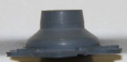 Side view of rubber dome.