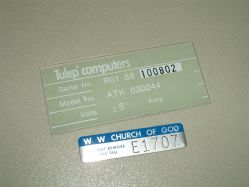 ID label on the rear of the case