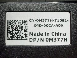 Lower rear label from Dell, giving the Dell part number and date of manufacture