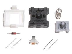Fully disassembled, bottom views of components