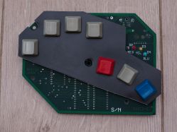 PCB with the keycaps in place