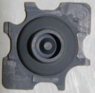 Top view of rubber dome.