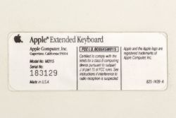 Rear label