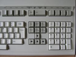 Right-hand side, with distinctive arrow key legends.