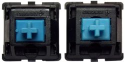 Switch comparison, with "regular" Cherry MX Blue on the right