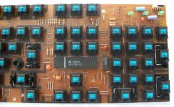 PCB-mounted Cherry MX Blue switches