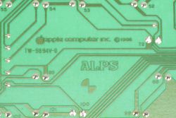 PCB detail showing Apple and Alps logos