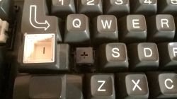 Pulled double-shot keycap