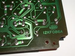 Alps branding on keyboard unit; the PCB traces for the concealed diodes are visible