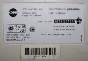 Factory sticker at the rear