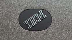 IBM Model M 1394946 black ovular IBM logo with raised silver lettering