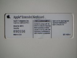 Rear label