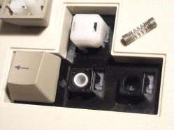 Spring removed from the switch