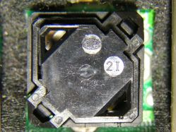Flat-top slider with Alps logo, which snaps onto the switch base