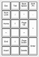 With Num Lock Inactive