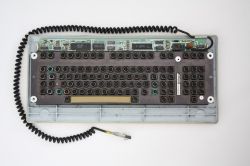 Keyboard mechanism with keycaps removed