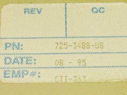 Rear label (indicating 1995)