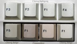 The keycap colours are slightly darker and more brownish than the regular Cherry key caps.