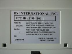 Rear label