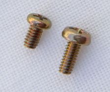Short-throw PCB screw (left) and standard Topre PCB screw (type 2, right).