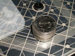 Coin test of a typical membrane assembly (Viglen KU-0325, Chicony OEM)