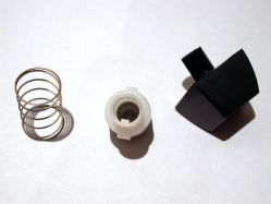 Movable parts, including keycaps; the sliders use the old toothed cylindrical mount, and the keycap uses an adapter