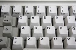 Keyboard close up profile