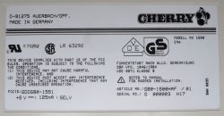 G80-1500 HAF: Backside sticker.